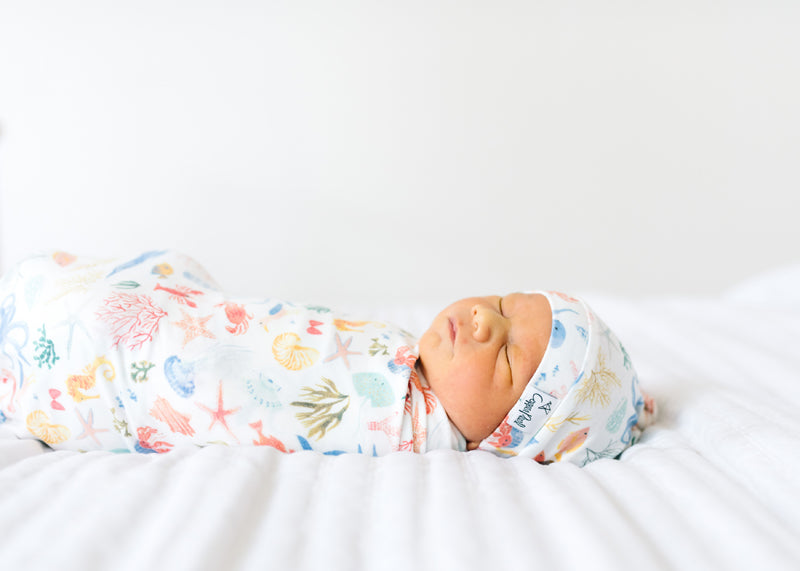 Copper Pearl Knitted Swaddle Blanket Nautical Baby Products Wholesaler