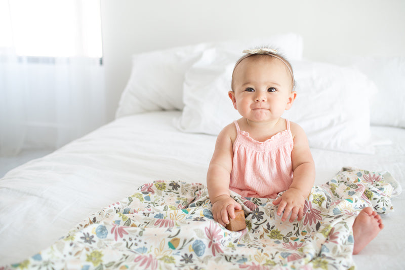 Copper Pearl Knitted Swaddle Blanket Olive Baby Products Wholesaler