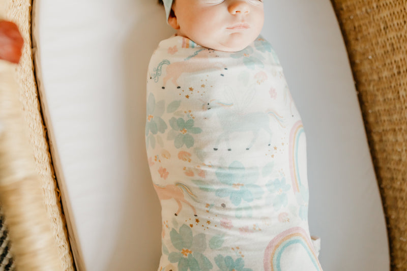 Copper Pearl Knitted Swaddle Blanket Whimsy Baby Products Wholesaler