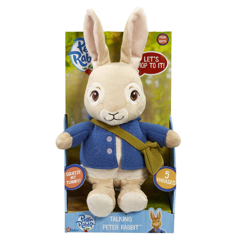 Peter Rabbit Talking Soft Toy Official Beatrix Potter Cuddly Bunny Rabbit Rainbow Peter Rabbit