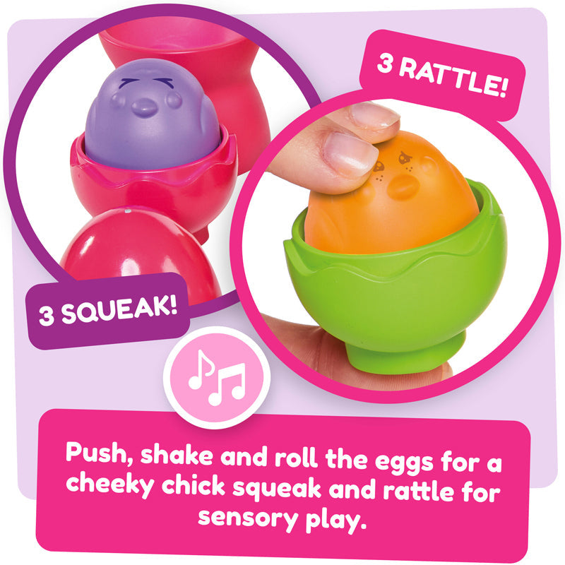 Tomy Toomies Hide & Squeak Egg Stackers Baby Products Wholesaler