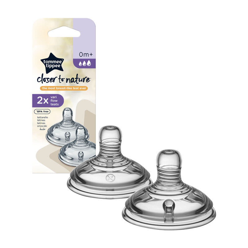Tommee Tippee Closer to Nature Variflow Teat 2Pk Baby Products Wholesaler