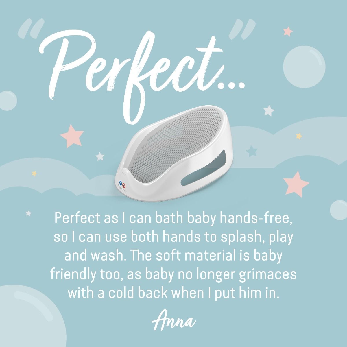 Angelcare Soft-Touch Bath Support Grey Baby Products Wholesaler