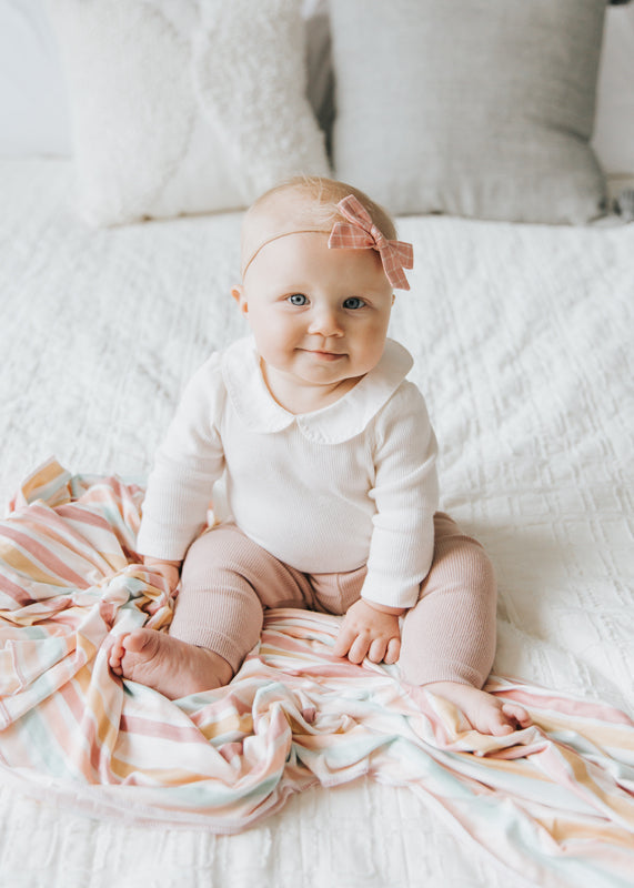 Copper Pearl Knitted Swaddle Blanket Enchanted Baby Products Wholesaler