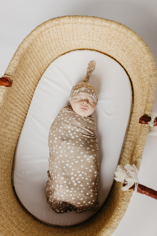 Copper Pearl Knitted Swaddle Blanket Fawn Baby Products Wholesaler