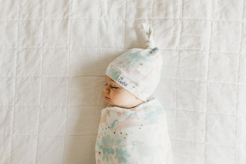 Copper Pearl Top Knot Hat Whimsy 0-4m Baby Products Wholesaler