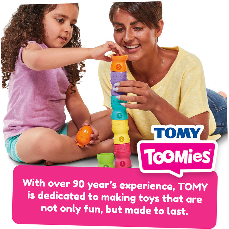 Tomy Toomies Hide & Squeak Egg Stackers Baby Products Wholesaler