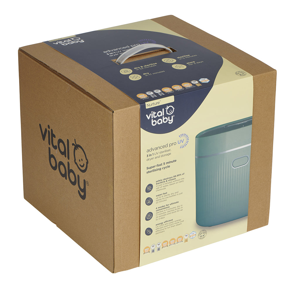 Vital Baby Nurture Advanced Pro UV Steriliser & Dryer Olive Green Baby Products Wholesaler