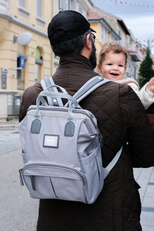 Béaba Wellington Backpack Changing Bag Grey Baby Products Wholesaler