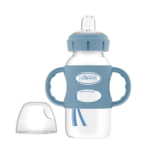 Dr Brown's Milestones™ Sippy Spout Bottle with Silicone Handles Blue 270ml Baby Products Wholesaler