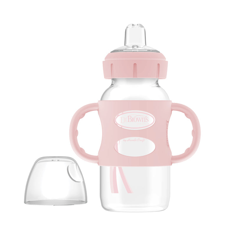 Dr Brown's Milestones™ Sippy Spout Bottle with Silicone Handles Pink 270ml Baby Products Wholesaler