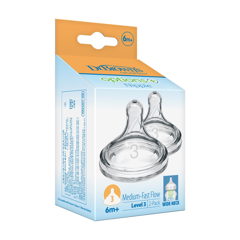 Dr. Brown's Options+ Teat 6m+ 2Pk Baby Products Wholesaler