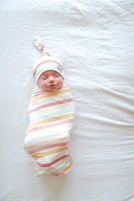 Copper Pearl Knitted Swaddle Blanket Enchanted Baby Products Wholesaler