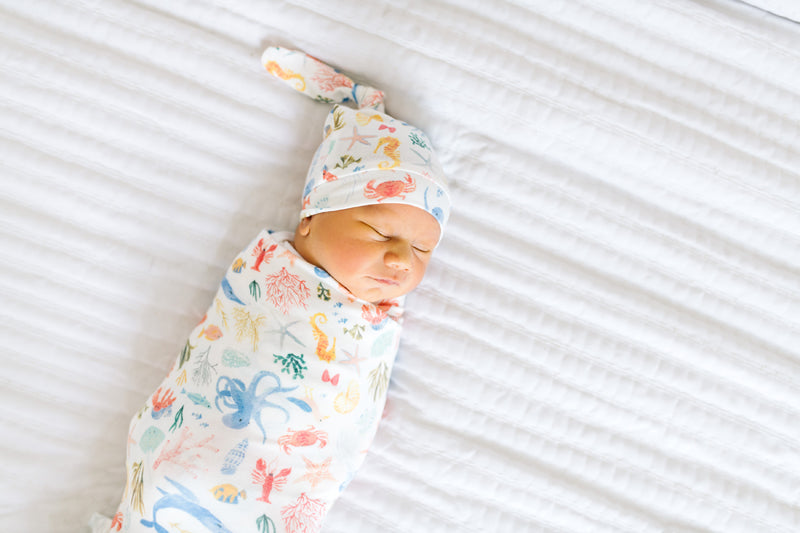 Copper Pearl Knitted Swaddle Blanket Nautical Baby Products Wholesaler