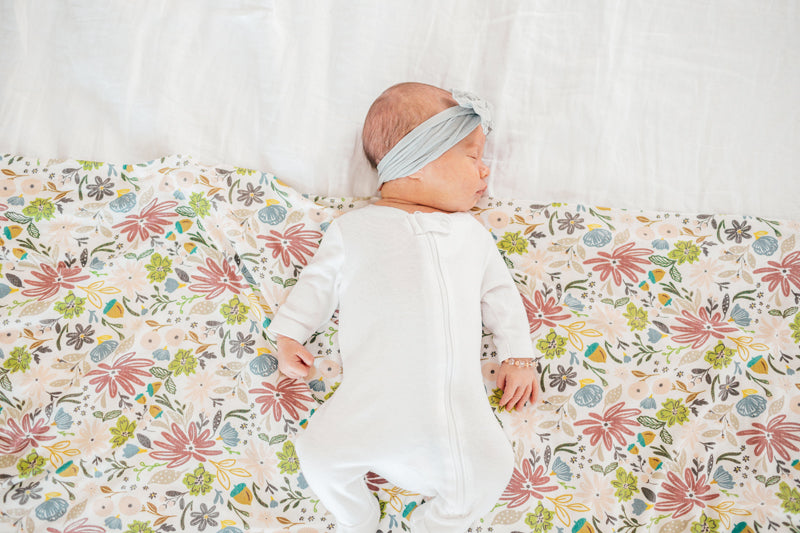 Copper Pearl Knitted Swaddle Blanket Olive Baby Products Wholesaler
