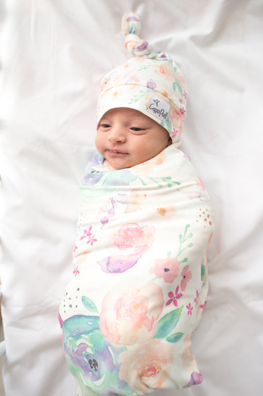 Copper Pearl Top Knot Hat Bloom 0-4m Baby Products Wholesaler