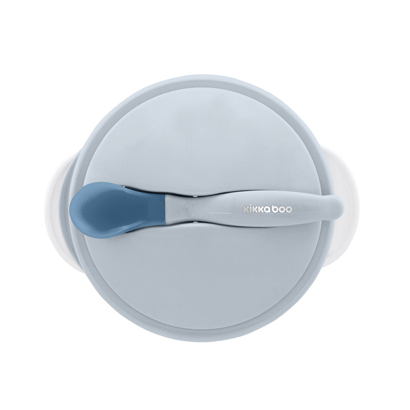 Kikka Boo Suction Bowl With Heat Sensing Spoon Blue Baby Products Wholesaler