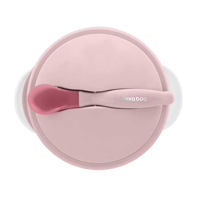 Kikka Boo Suction Bowl With Heat Sensing Spoon Pink Baby Products Wholesaler