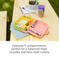Munchkin Lunch Bento Box With Utensils Pink Baby Products Wholesaler