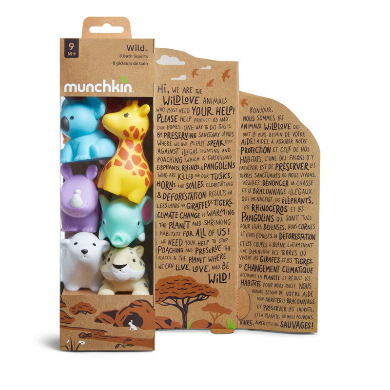Munchkin Wildlove 8pk Squirts Baby Products Wholesaler