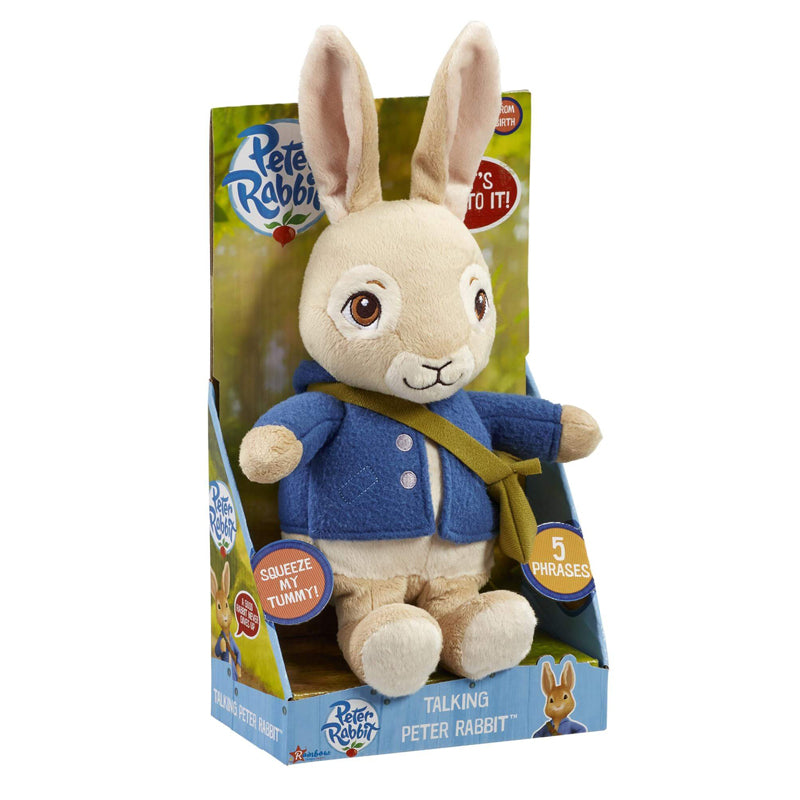 Peter Rabbit Talking Soft Toy Official Beatrix Potter Cuddly Bunny Rabbit Rainbow Peter Rabbit
