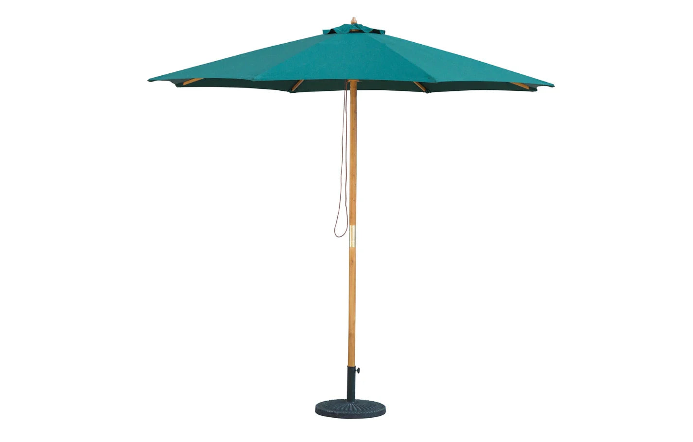 Bali Hunter Green Wooden Parasol 2.85m MINT Outdoor