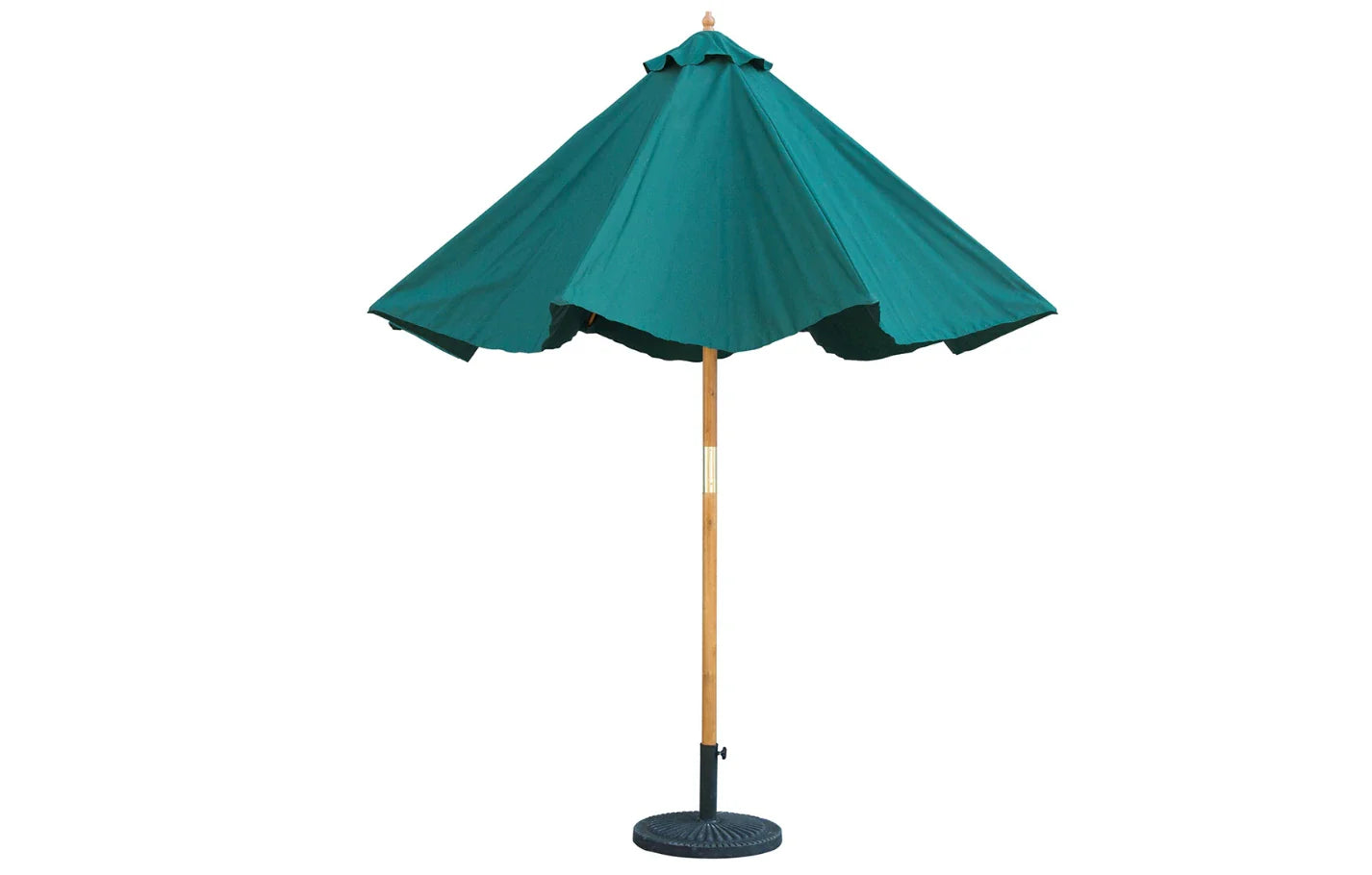 Bali Hunter Green Wooden Parasol 2.85m MINT Outdoor