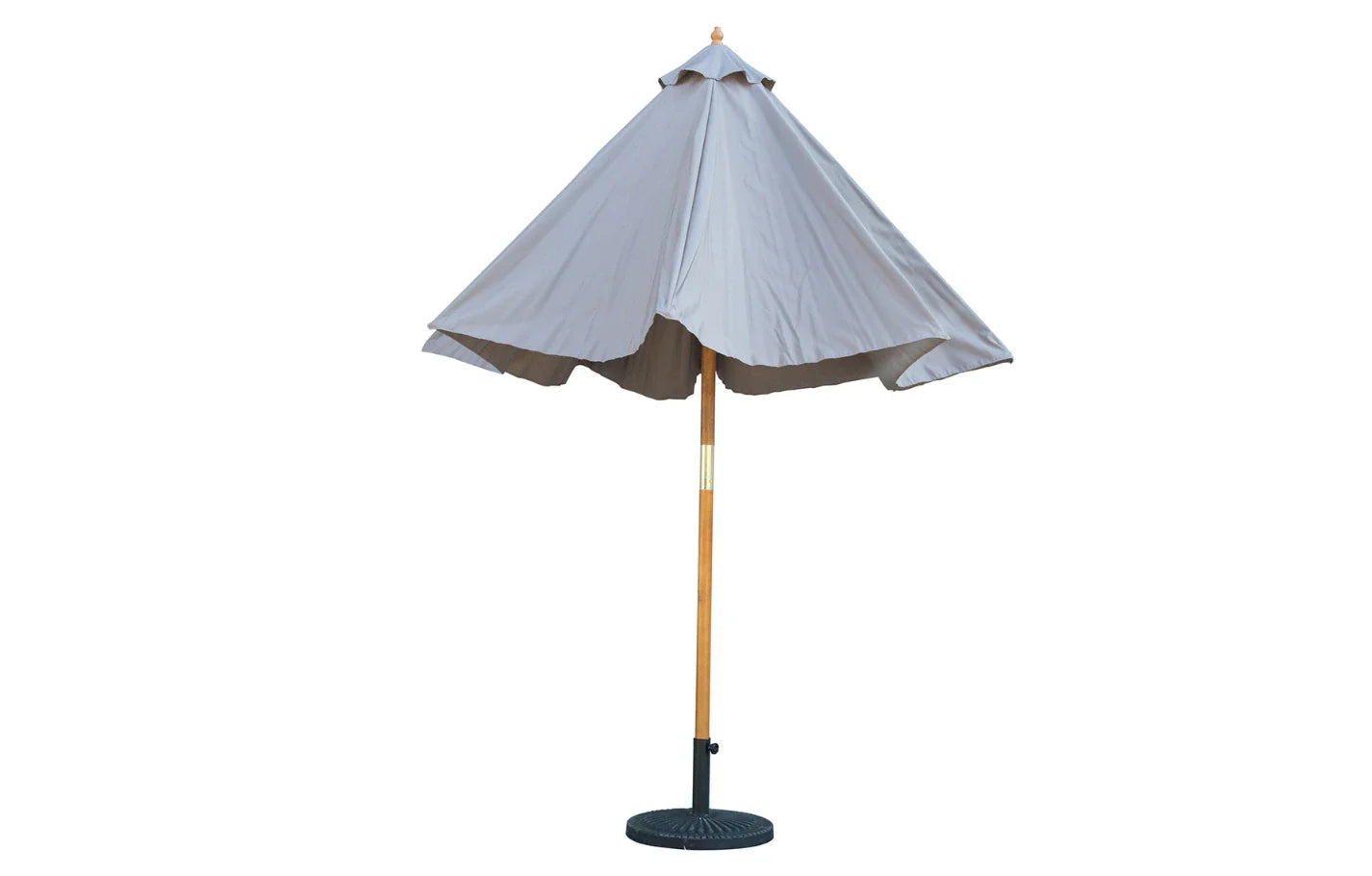 Bali Grey Wooden Parasol 2.85m MINT Outdoor