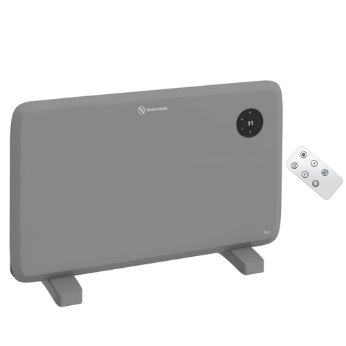 Electric Convector Heater 1200W Wall Mounted LED Remote Timer Thermostat Fanless