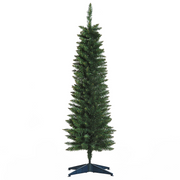 Christmas Tree 5ft Artificial Slim Pencil Pine Green 294 Tips Xmas With Stand