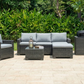 Marbella Grey 5 Seater Chaise Garden Sofa Set, Cover and Cushion Box Bundle MINT Outdoor