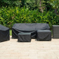 Marbella Grey 5 Seater Chaise Garden Sofa Set, Cover and Cushion Box Bundle MINT Outdoor