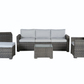 Marbella Grey 5 Seater Chaise Garden Sofa Set, Cover and Cushion Box Bundle MINT Outdoor