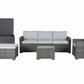 Marbella Grey 5 Seater Chaise Garden Sofa Set, Cover and Cushion Box Bundle MINT Outdoor