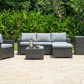 Marbella Grey 5 Seater Chaise Garden Sofa Set and Cushion Box Bundle MINT Outdoor