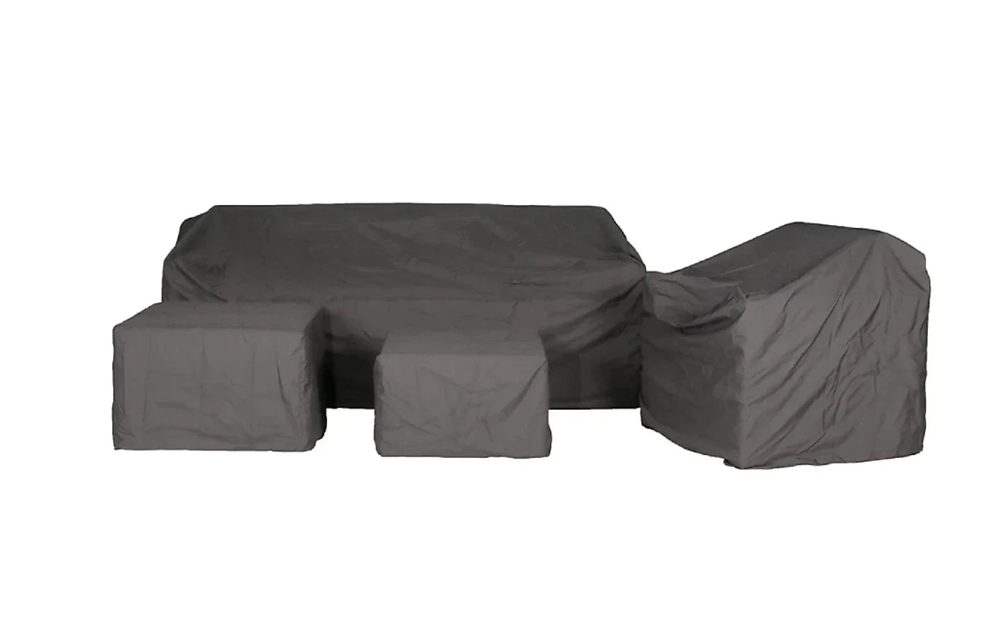 Marbella Grey 5 Seater Chaise Garden Sofa Set, Cover and Cushion Box Bundle MINT Outdoor