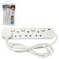 4 Gang Extension Socket Lead Cable Electric 13a Mains Power Adaptor Switch 2m