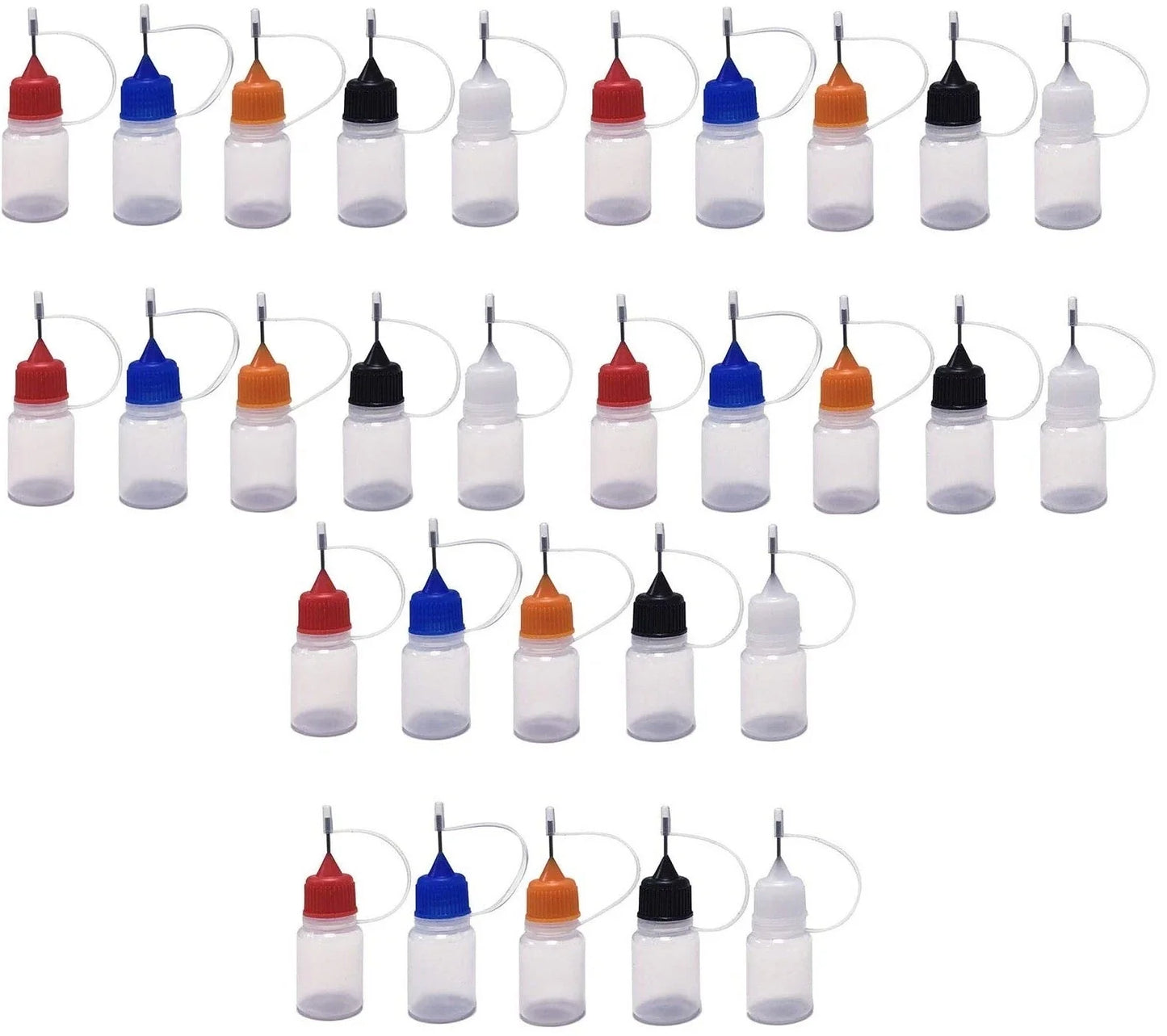 Needle Bottle Dropper TIP Squeeze Bottle Liquid 30Pack 5ml Multi Color