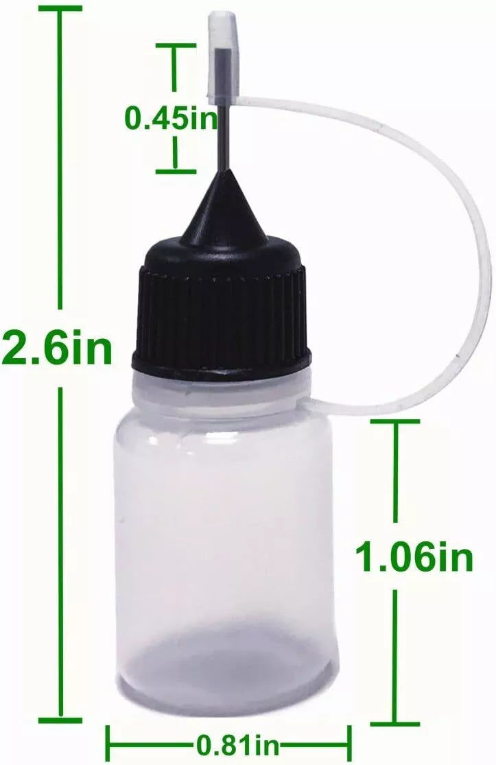 Needle Bottle Dropper TIP Squeeze Bottle Liquid 30Pack 5ml Multi Color