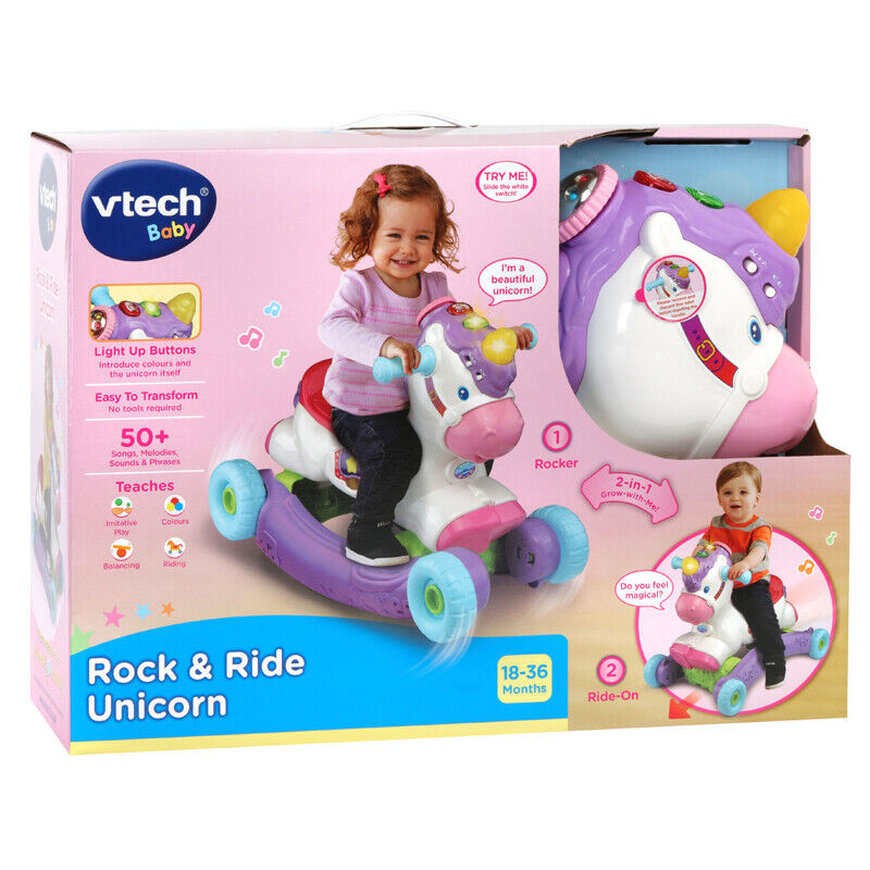 Vtech Rock & Ride Unicorn First Steps Walking Interactive Baby Musical Toy