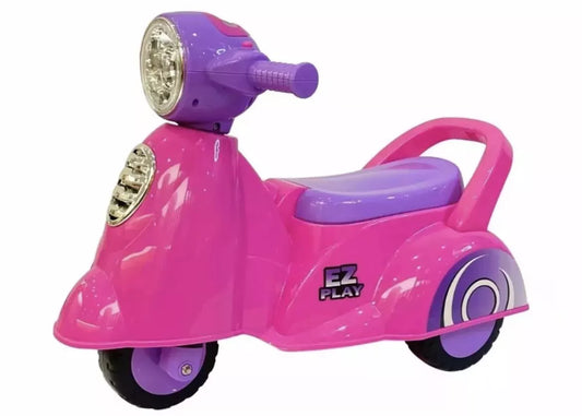 RICCO Musical Scooter Kids Foot to Floor Push Along Ride On Toy Age 1-3Y Pink