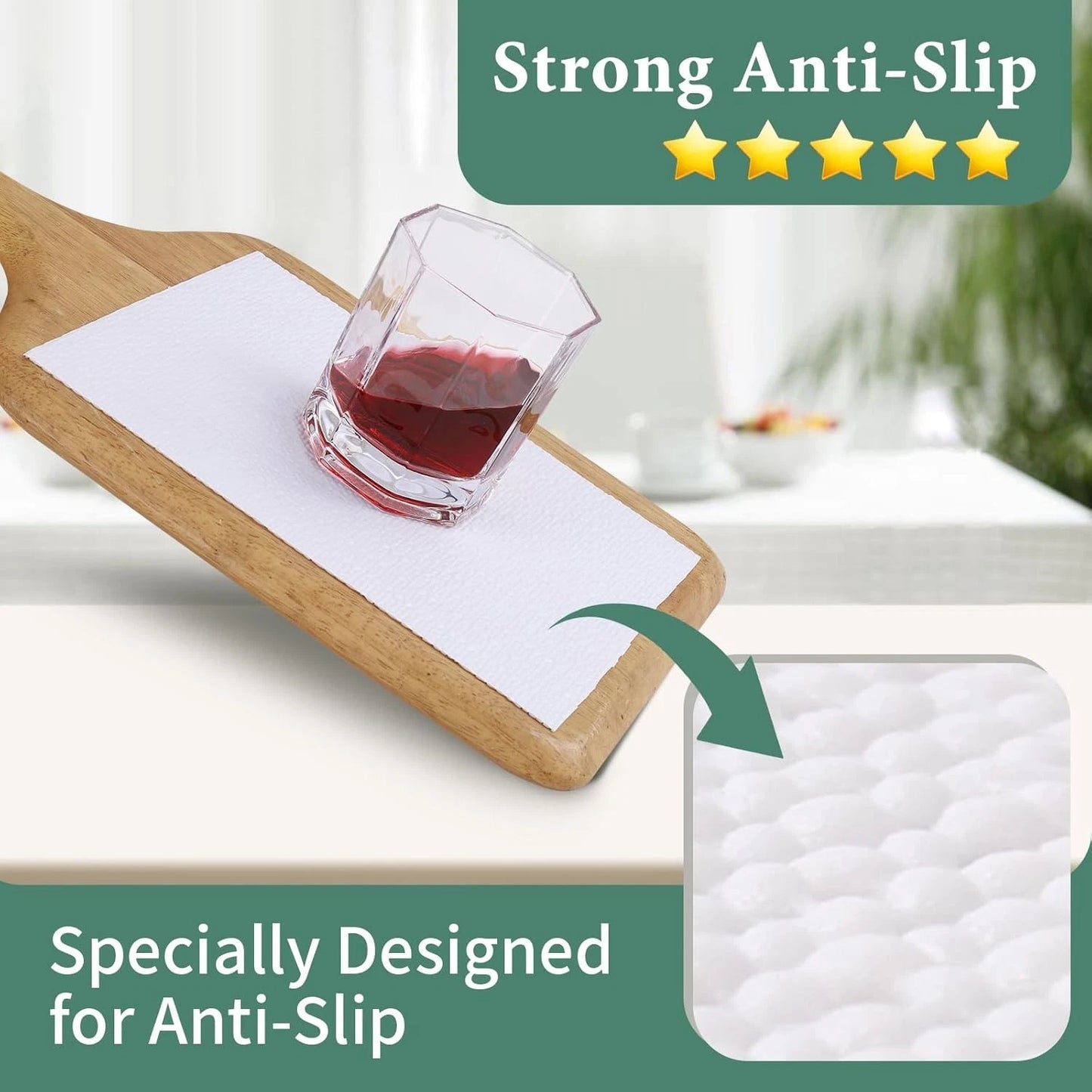 Non-Slip Drawer Shelf Liner 45x900cm White Cupboard Mat Organiser