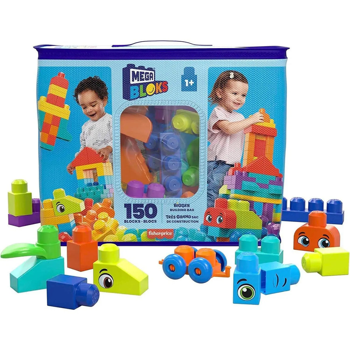 MEGA BLOKS Bigger Construction Building Bag Set 150 Blocks Toy Gift Deal For Any Occasion