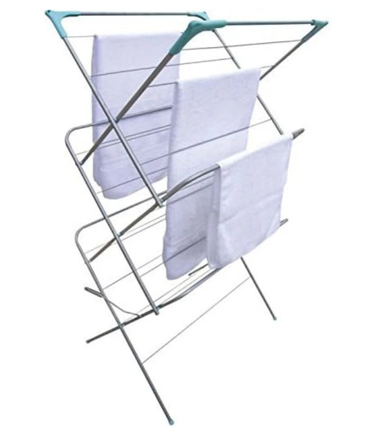 Prima Clothes Drying Airer Foldable Concertina Deluxe 3 Tier 138Hx45Wx64L cm