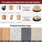 2.5'' Furniture Coasters & Felt Sliders Set, Non-Slip Pads for Hardwood Floors