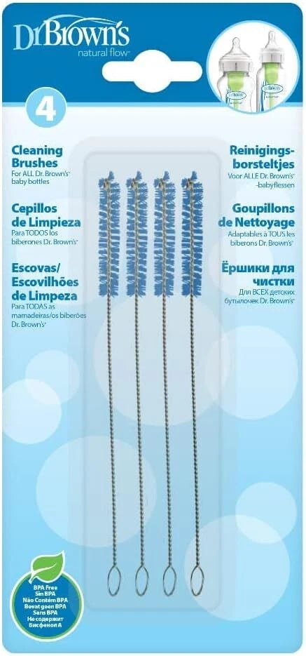 Dr Brown's Baby Infant Cleaning Milk Vent Bottle Teat Brush 4pieces