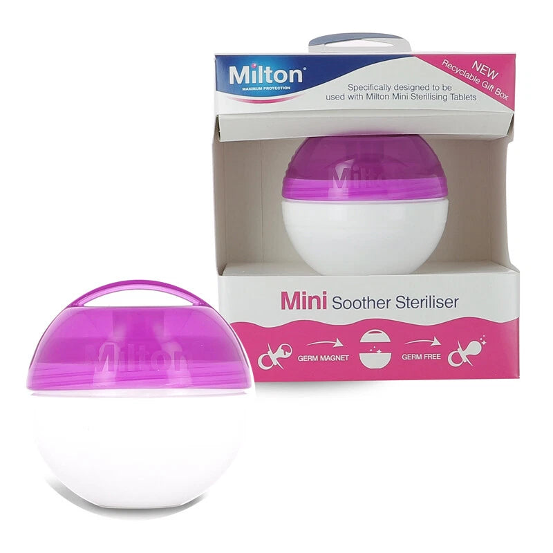 Milton Mini Portable Soother Pacifier Dummy Steriliser + 50 Tablets