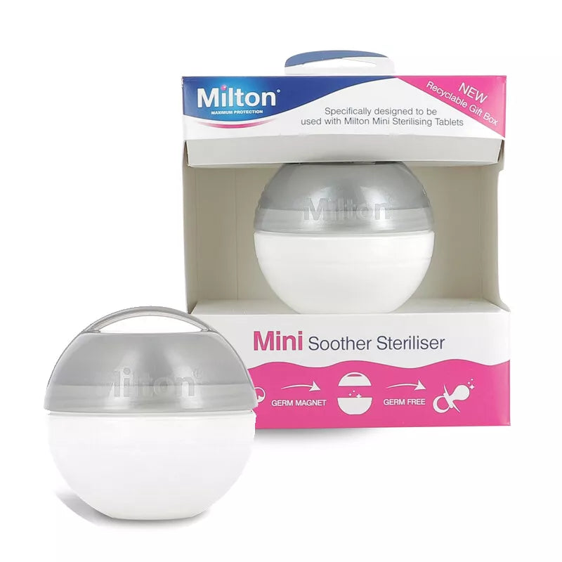 Milton Mini Portable Soother Pacifier Dummy Steriliser + 50 Tablets