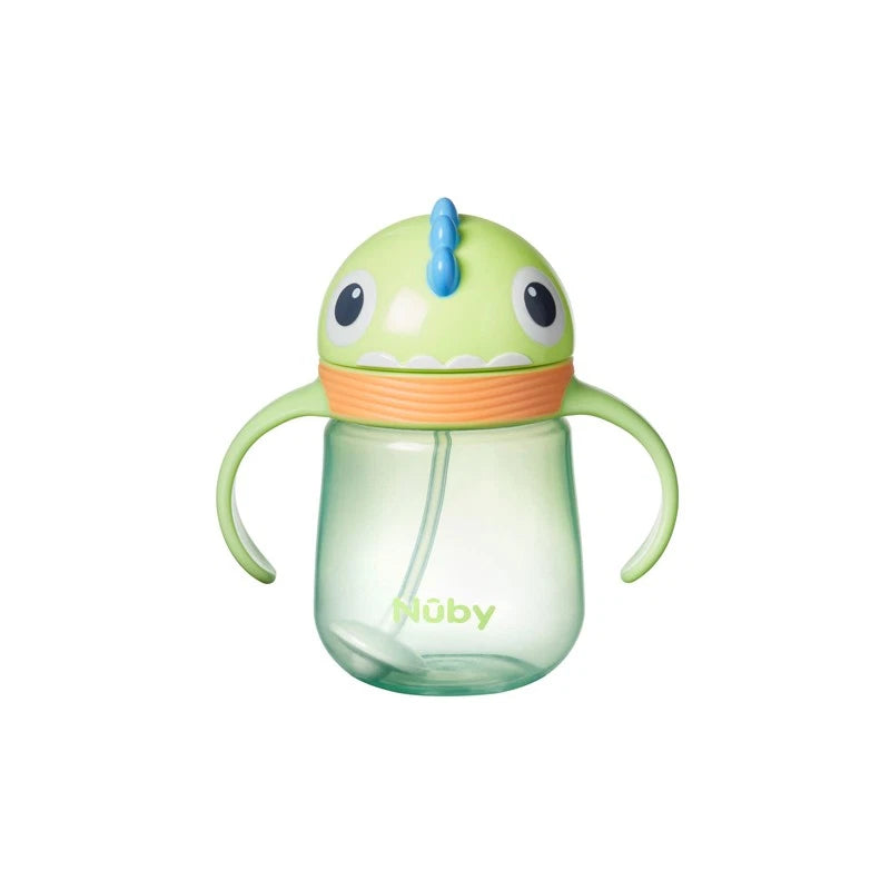 Nuby Sippy Cup Straw Bottle Trainer Beaker 240ml Handle 6 Months