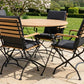Sicily 4 Seater Teak and Wrought Iron Round 110cm Garden Dining Set MINT Outdoor